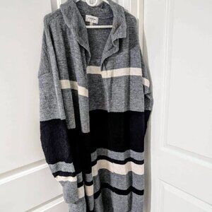 Long beautiful cozy cardigan sweater, grey, NWT, size S-XL